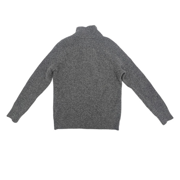 Banana Republic Gray Merino Wool Rib Knit Half Button Neck Sweater Size S Men’s - Picture 3 of 5